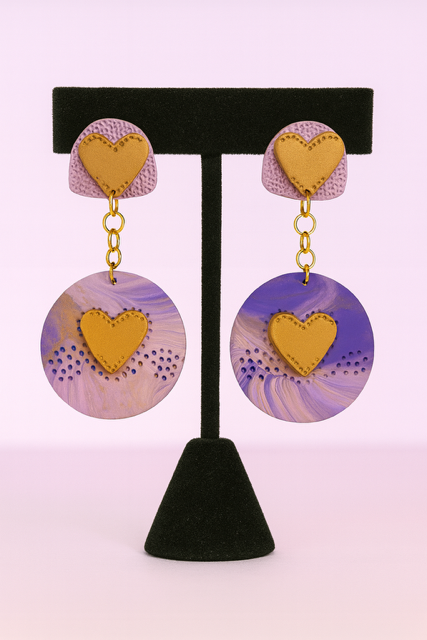 Purple and Gold heart Abstract