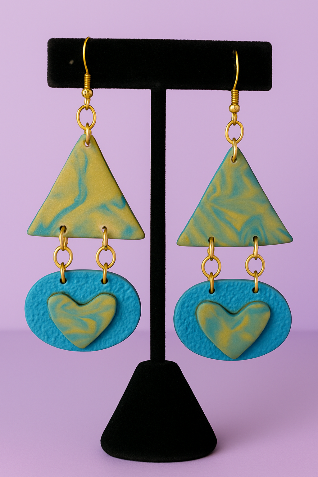 Blue and Gold triangle and hearts