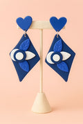 Blue Abstract style Custom Jewelry Earrings